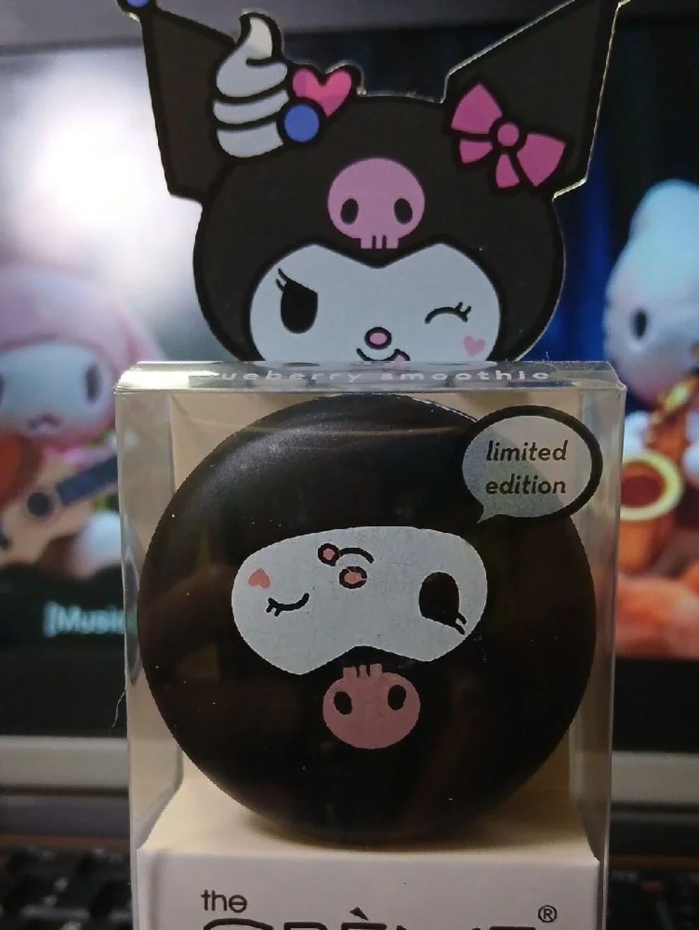 Target The Crème Shop x Kuromi Black & Pink Macaron Lip Balm